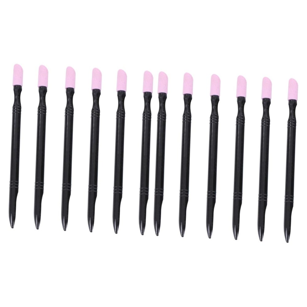 FRCOLOR 12pcs Nail Tool Carving Sharpening Stick Nail Scrub Strip Cuticle Remover for Fingernails Art Pen Shape Lightweight