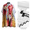 KUYT Rooster Hen Professional Barber Cape,Polyester Hair Cutting Salon Cape,Water And Stain Resistant Apron,Cutting Hair Beard Hairdressing Cape Anti-Static Haircut,56.766.9 Inch (1 Pack) view 4