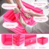 FillTouch 12 Pcs Foot Spa Kit for Girls Kids 12.5''x12.5''x8.3'' Foot Care Bath and 12''x28'' Hand Towels Washbasin Salon Towels Portable for Sleepover Spa Swim Birthday Party Supplies(Rose Red) view 4