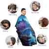KUYT Blue Moon Professional Barber Cape,Polyester Hair Cutting Salon Cape,Water And Stain Resistant Apron,Cutting Hair Beard Hairdressing Cape Anti-Static Haircut,56.766.9 Inch (1 Pack) view 3