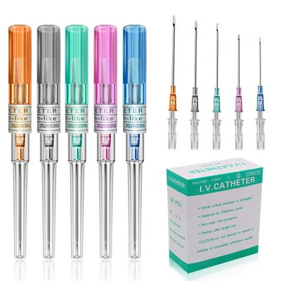 Xiboya textile Catheter Piercing Needles, 50Pcs Mixed Catheter Needles 14G 16G 18G 20G and 22G Ear Nose Piercing Needles Hollow Needles for Lip Tongue Belly Navel Nipple Cartilage Piercing Kit