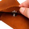 Brown Cowhide Leather Double Edge Safety Razor Head Protecting Leather Cover Butterfly Case Accessories For Travel view 4
