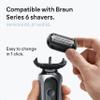 Braun Series 6 Electric Shaver Replacement Head with Sensitive Skinguard, Easily Attach Your Shaver Head, Compatible with New Generation Series 6 Shavers, 64B, Black view 3