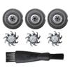 SW-S7105 3x Replacement Shaver Head Blades Compatible for Waterproof Electric Razor Wet & Dry Rotary Shavers with Clean Brush view 1
