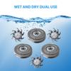 SW-S7105 3x Replacement Shaver Head Blades Compatible for Waterproof Electric Razor Wet & Dry Rotary Shavers with Clean Brush view 3