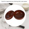 Gavigain Shaving Soap Bowl Rubber Wood Shaving Soap Cream Bowl Men Foaming Shaving Bowl with Cover view 3