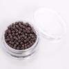 ColorYoung 300 PCS Extension Beads with Silicone Nano Rings Micro Links Beads for Nano Hair Extensions Human Hair 3.0x1.8x2.2 mm Brown view 1