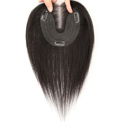12x12Natural Fluffy Light Hand Tied One Piece Three Clips,25cm/10inch Fashion for Thinning Clip in Hair Toppers for Hair Loss for Woman (Mocha brown,25CM)