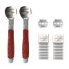 2 Pack Pedicure Callus Shaver Set - Stainless Steel Foot File Callus Remover with 20pcs Blades and Plastic Handle,Foot Care Pedicure,Foot Callus Shaver Hard Skin Remover view 1