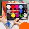 Face Painting Kit Face Paint Set, Party Face Paint Paste, Washable Holiday Party Paint Professional Body & Face Paint Kit ( Color : A ) view 3