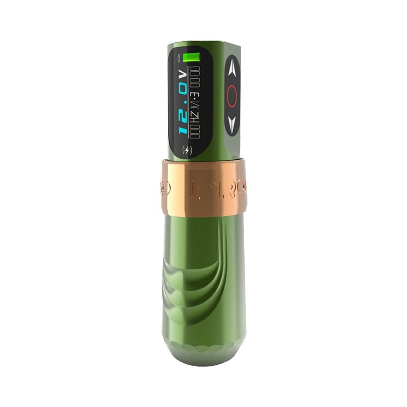 The Wireless Tattoo Machine Tattoo Battery Pen Mobile Power Supply Brushless Motor Machine Enough Power Portable Tattoo Equipment (Green)