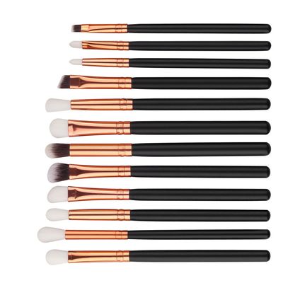 12 x Makeup Brushes Set Foundation Powder Eyeshadow Eyeliner Lip Brush Tool Foundation Blending Brush with Case