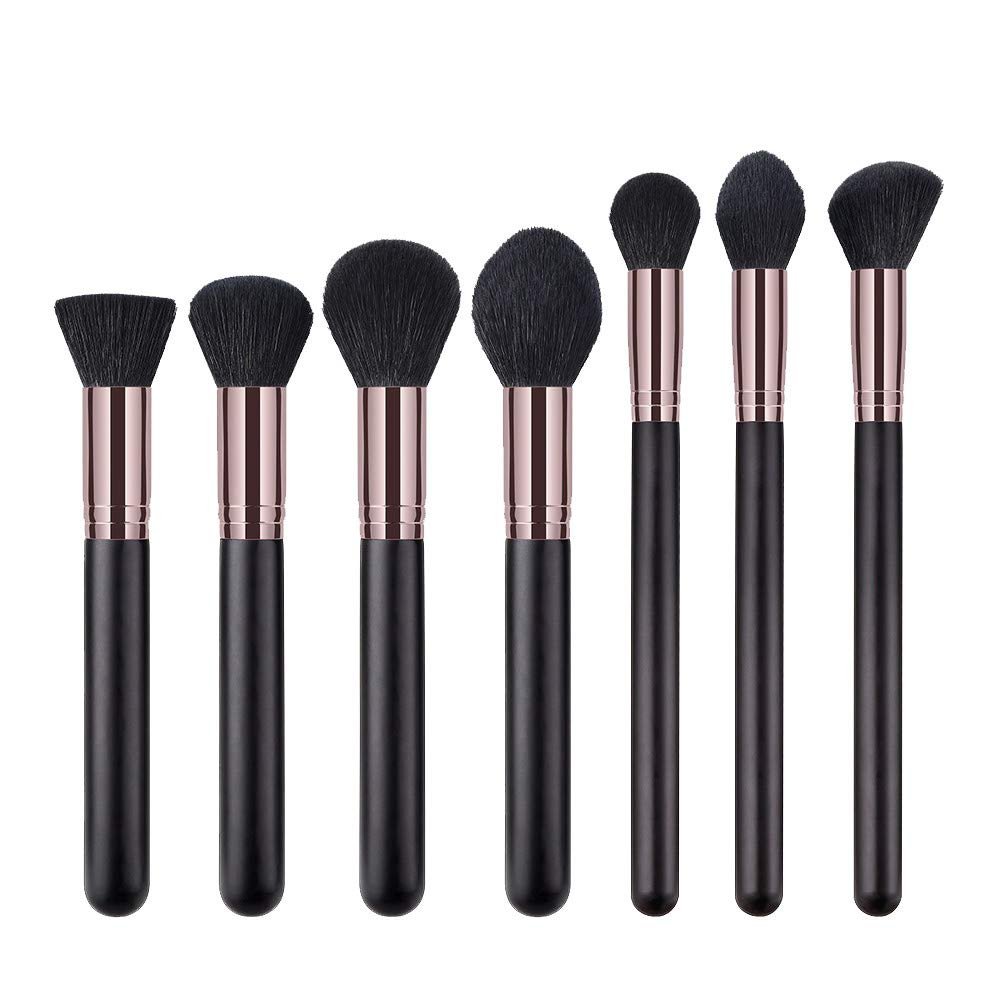 Brush Foundation Cosmetic Set Makeup Brush Brushes Powder Eyeshadow 7PCS Black Brush Anime Stuff for Room