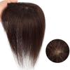 12x12 Natural Human Hair Air Bang One Piece Three Clips Clip in on for Thinning Hair Toppers White Hair for Woman Hair Loss (Bark brwon,20cm/8inch) view 2