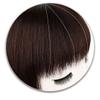 12x12 Natural Human Hair Air Bang One Piece Three Clips Clip in on for Thinning Hair Toppers White Hair for Woman Hair Loss (Brown,30cm/12inch) view 3