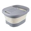 MegLob Foldable Foot Spa Bath Tub, Collapsible Feet Bath Basin Soaking, Large Size for Soaking Feet, Foot Soak Tub with Feet Relaxing Bumps, Multifunctional Foldable Bucket with Handle,Gray view 1