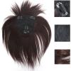 12x13 Machine Made Human Hair for Thinning Hair One Piece Three Clips Clip in Hair Toppers for Woman for Hair Loss (Natural balck,30cm/12inch) view 3