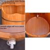 MegLob Oak Wooden SPA Foot Bath Soaking Tub, Solid Oak Wood Foot Basin with Insulation Cover Plate, Pedicure Foot & Calf Spa Deep Soaking Bucket, with Sealed Drain Opening view 3