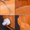 MegLob Oak Wooden SPA Foot Bath Soaking Tub, Solid Oak Wood Foot Basin with Insulation Cover Plate, Pedicure Foot & Calf Spa Deep Soaking Bucket, with Sealed Drain Opening view 4