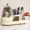 AYKHDS 2023 New Makeup Brush Holder with Cover, Clear Makeup Holder with Lid, 360-degree Rotating Desktop Stationary Display Holder, Cosmetics Makeup Brush Organizer Storage view 4