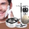 Alloy Soap Mug Bowl Kit Faux Shaving Brush Kit, Men Shaving Tool, Hair Beard view 4