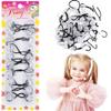 10 Pcs 20mm Ball Hair Ties Ponytail Holders Twinbead Bubble Balls Hair Accessories for Girls Kids Toddler (Glitter Clear Silver) view 1