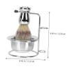 Gogogmee Men's Shaving Brush Set with Shaving Bowl and Storage Rack Complete Grooming Kit for All Beard Types Easy Daily Use and Travel view 4