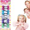 10 Pcs 20mm Ball Hair Ties Ponytail Holders Twinbead Bubble Balls Hair Accessories for Girls Kids Toddler (Clear Magenta/Blue/Clear/Purple/Light Green) view 1