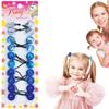 10 Pcs 20mm Ball Hair Ties Ponytail Holders Twinbead Bubble Balls Hair Accessories for Girls Kids Toddler (Clear Blue Assorted) view 1