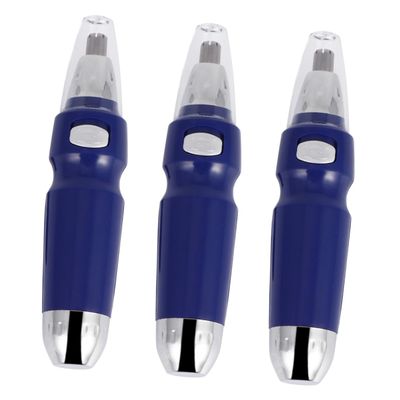 Housoutil 3pcs Nose Hair Trimmer Painless Hair Removal Ear Hair Trimmer Nasal Hair Cutter Face Hair Remover Eyebrow Shaper Overgrown Hair Trimmer Eyebrow Shaving Device Hair Clipper Blue