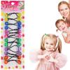 12 Pcs 16mm Ball Hair Ties Ponytail Holders Twinbead Bubble Balls Hair Accessories for Girls Kids Toddler (Clear Yellow/Blue/Pink/Green/Purple/Orange) view 1