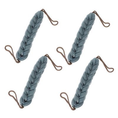 DOITOOL 4pcs Stretchy Bath Ball Back Rub Strip for Shower Body Scrubbers Long Strip Towel Back Scrubber