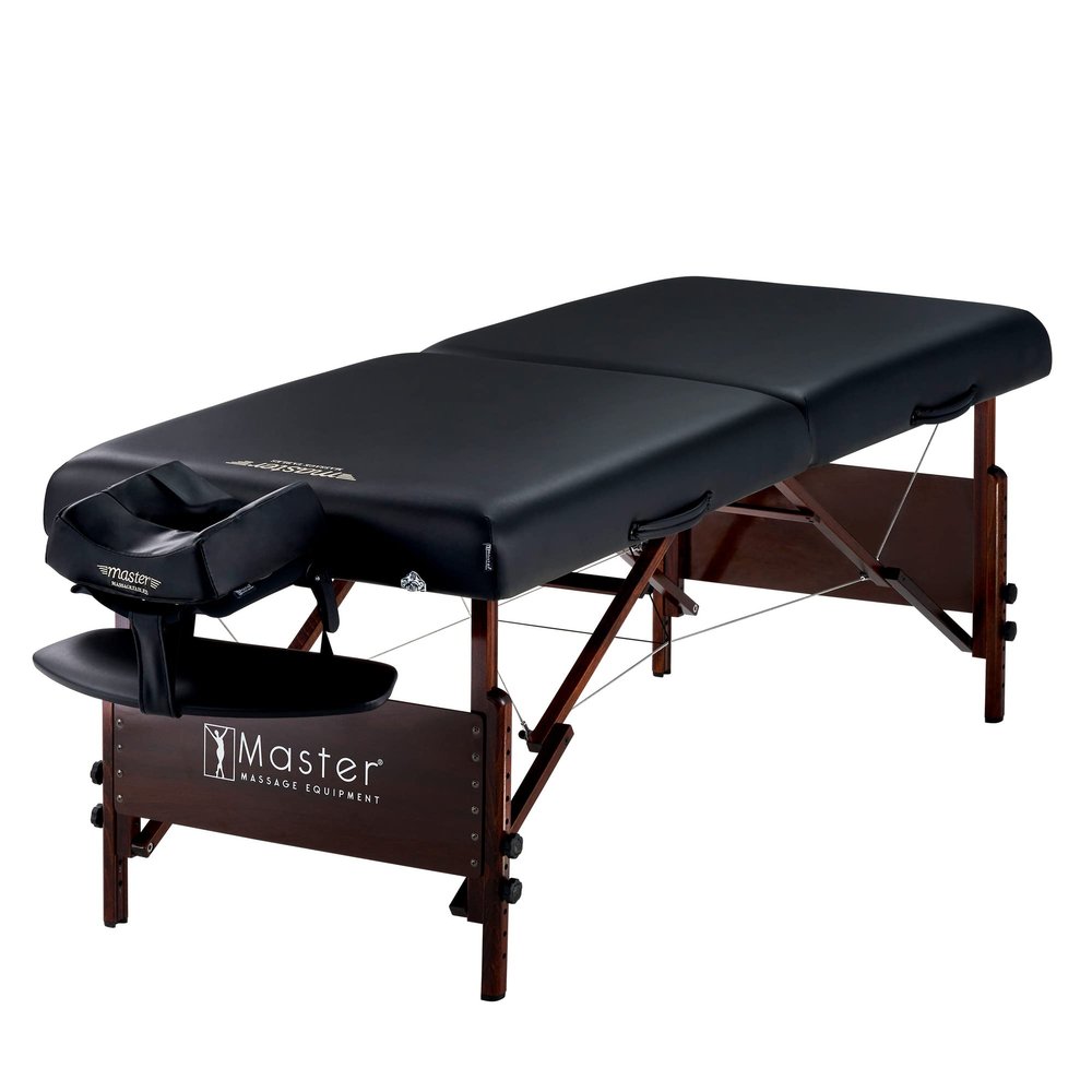 Master Massage Del Ray Pro 30" Portable Massage Table, 750lbs Capacity, Black