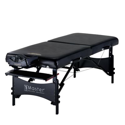 Master Massage 30" Galaxy Professional Portable Massage Table Package with Accessories in Black - Memory Foam Cushioning - Tattoo Table- Spa Salon Beauty Facial Bed