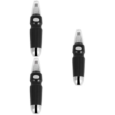 DOITOOL 3pcs Electric Nose Hair Trimmer and Ear Hair Clipper Painless Rotary Shaving Device for Safe Facial Grooming Compact Design for Men and Women No Battery Required Black