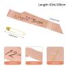 12th girls Birthday Sash and Tiara Set Rose Gold Birthday Sash Crown Birthday Party Favors Supplies for girls Birthday Party view 3