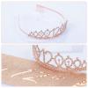 12th girls Birthday Sash and Tiara Set Rose Gold Birthday Sash Crown Birthday Party Favors Supplies for girls Birthday Party view 4