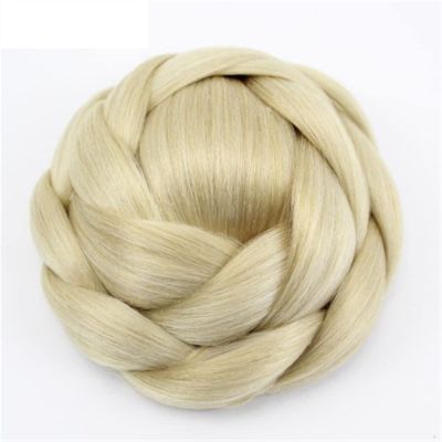 CHICKEN Hair Extensions 1 Pack Synthetic Bun Ponytail Hair Extensions Braided Bun Donut Curls Bun Hair Accessories for Women Hair Bun Hair Pieces For Women (Color : #613)