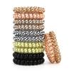 12pcs Christmas Colorful Elastic Coil Phone Cord Spiral Hair Ties No Crease, Waterproof Hair Coils for Women and Girls,Ponytail Hair Coils No Crease view 1