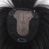 13x14cm Straight Clip in Hair for Thinning Hair Human Hair for Woman with Bangs, Clip in Hair Toppers Wiglet Hairpieces (Dark brown,30cm/12inch) view 4