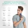VOYOR Foil Shaver Electric Razor for Men 3 in 1 Shavers for Men with Double Foil Wet & Dry Face Shaver Lightweight Handheld Smooth Shave IPX6 Washable USB-C Rechargeable Travel Razor TX310 (Blue) view 2
