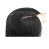 Hair Tied Human Hair Hair Toppers for Thin Hair with Bangs for Women with Thinning Hair Clip on in Toppers Hairpiece Straight One Piece for Hair Loss (Natural black 30cm/12inch,10x12cm/4x4.7inch) view 2
