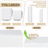 Beeveer Bamboo Box with Cover Towels XL, 50 Disposable Face Towels, Disposable Makeup Remover Dry Wipes for Skin Cleaning Skin Care Wash Bathroom view 2
