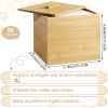 Beeveer Bamboo Box with Cover Towels XL, 50 Disposable Face Towels, Disposable Makeup Remover Dry Wipes for Skin Cleaning Skin Care Wash Bathroom view 3