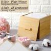 Beeveer Bamboo Box with Cover Towels XL, 50 Disposable Face Towels, Disposable Makeup Remover Dry Wipes for Skin Cleaning Skin Care Wash Bathroom view 4