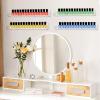 AumVum 6 Pack Nail Polish Organizer Wall Mounted Shelf with Removable Anti-Slip Inserts, Paint Rack Acrylic Display for Salon Vanity Table Organization, Holds 90 Bottles, 15 Inch view 2