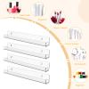 AumVum 6 Pack Nail Polish Organizer Wall Mounted Shelf with Removable Anti-Slip Inserts, Paint Rack Acrylic Display for Salon Vanity Table Organization, Holds 90 Bottles, 15 Inch view 4