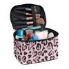 Fishoutleap Heart Leopard Cute Makeup Bag Small Travel Cosmetic Bags for Women Makeup Travel Case Hard Cosmetic Organizer Bag Small Makeup Bag Box Valentine's Day Makeup Lover Gift Ideas view 2