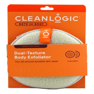Clean Logic Bath & Body Dual Texture Body Exfoliator Sensitive Skin (Pack of 6)