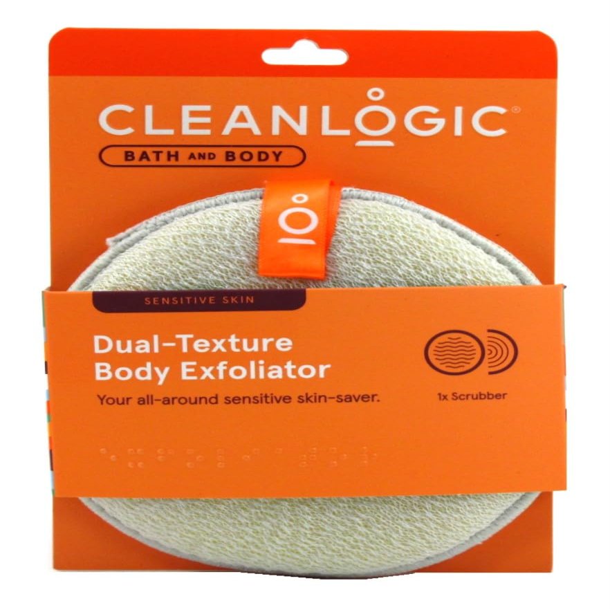Clean Logic Bath & Body Dual Texture Body Exfoliator Sensitive Skin (Pack of 6)